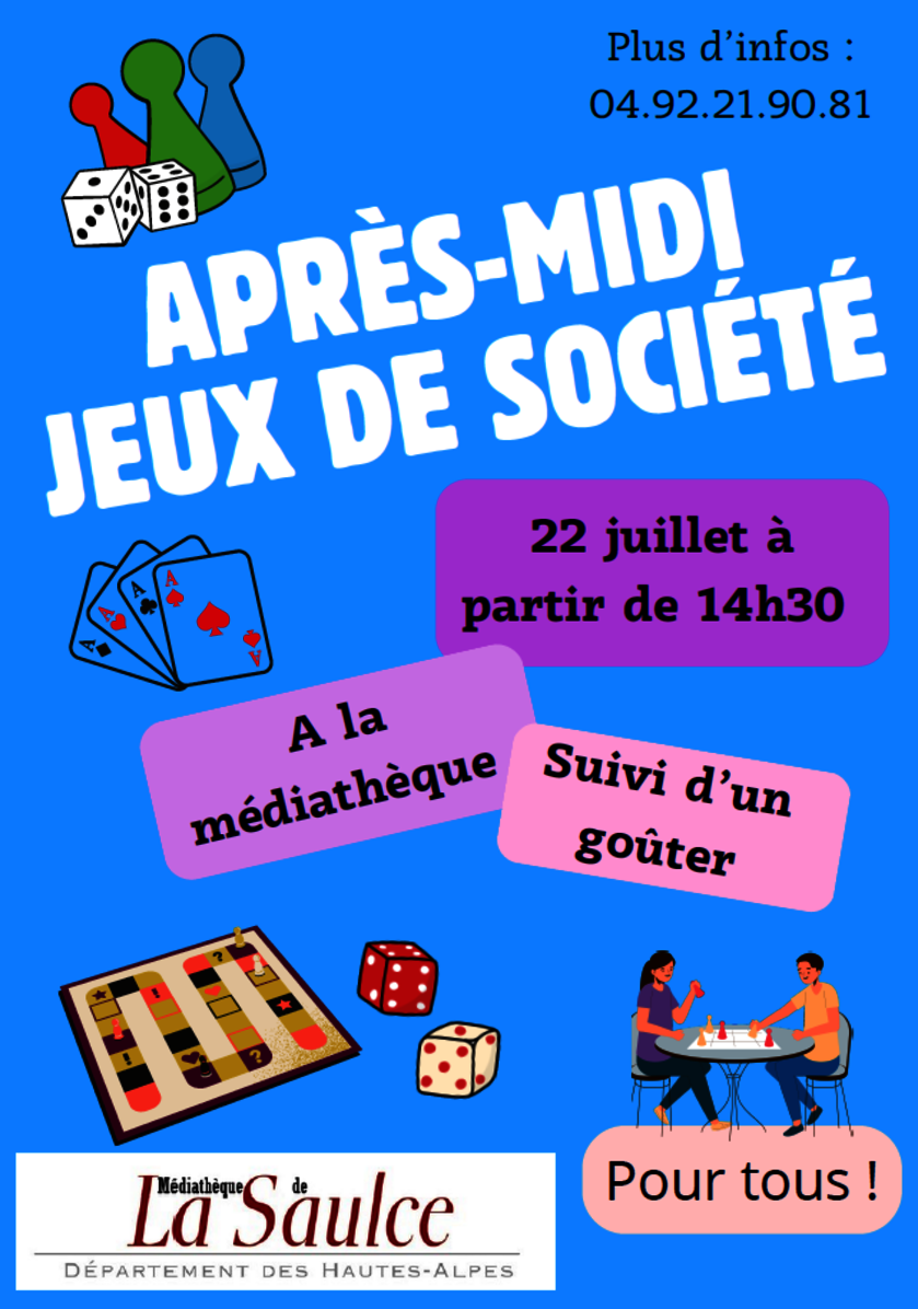 Affiche jeux de société - © mairie de la saulce