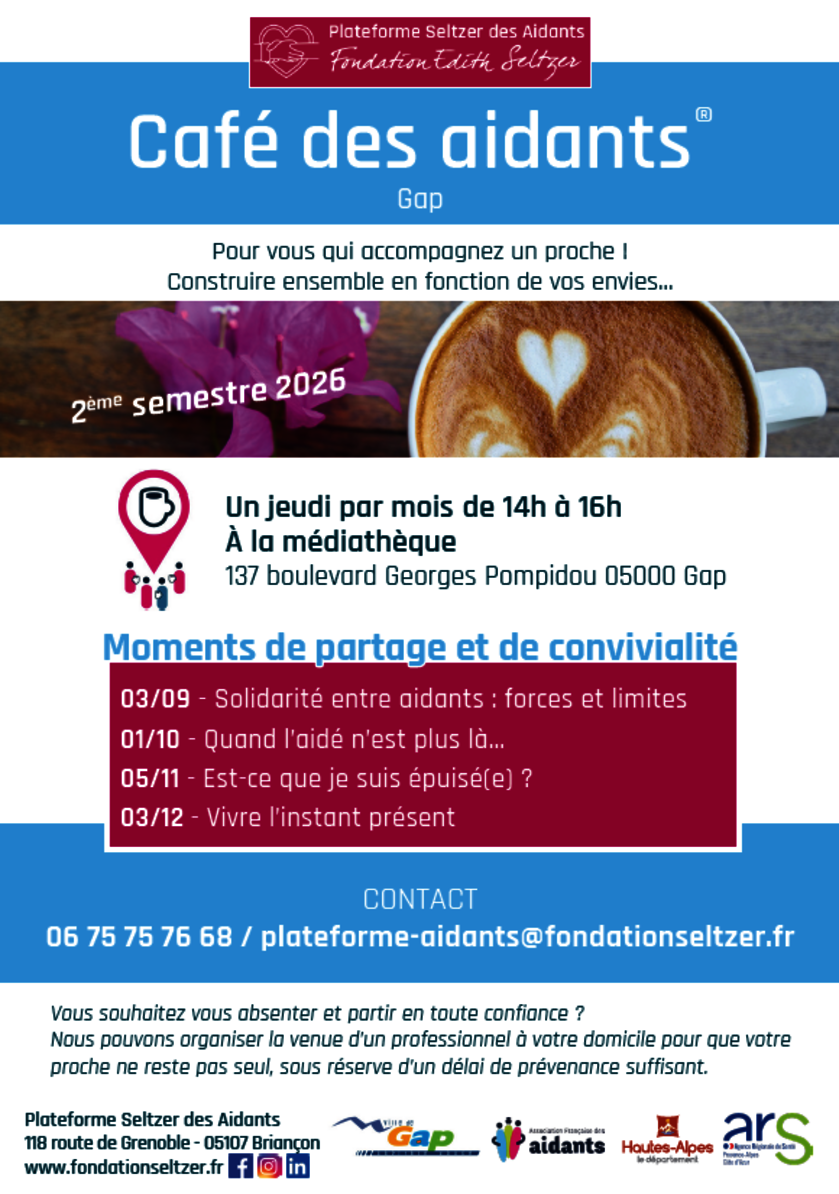 Café des Aidants Gap - automne 2026 - © © 2026 Fondation Edith Seltzer