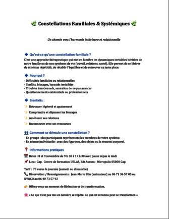 UELAS CONSTELLATIONS FAMILIALES - © OUI UELAS CONSTELLATIONS FAMILIALES - © OUI