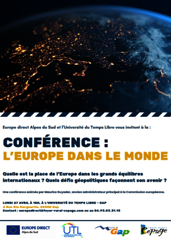 L'Europe dan le monde - © Foyer rural CÉPAGE L'Europe dan le monde - © Foyer rural CÉPAGE