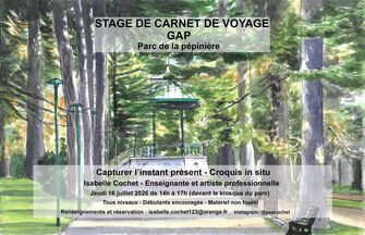 Stage carnet de voyage à Gap - © isabelle Cochet
