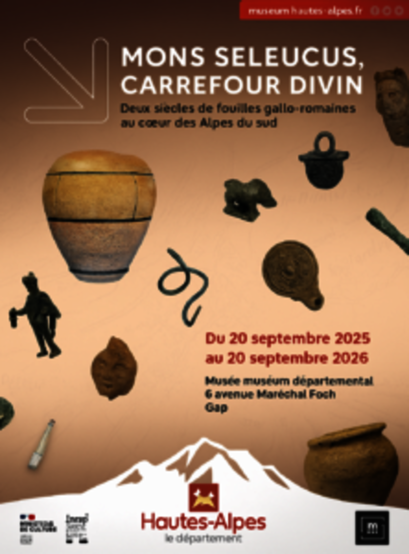 Affiche de l'exposition Mons Seleucus  - © Département des Hautes-Alpes 