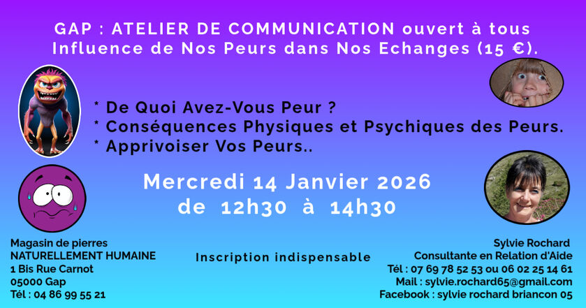 Atelier Communication  'Les Peurs'. - © ©Copyright 2026 Sylvie Rochard