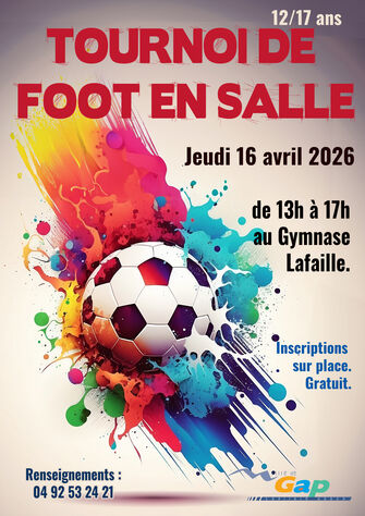 Affiche Tournois foot en salle 16 04 2026.jpg - © Ville de Gap
