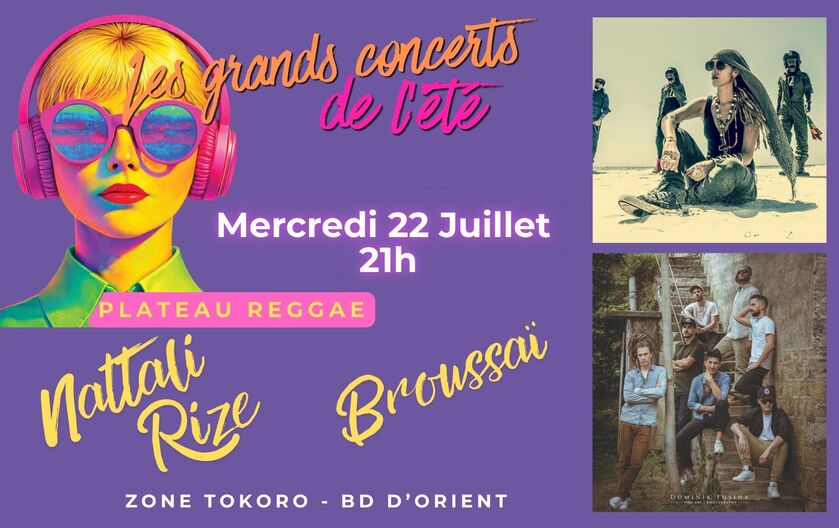 Les grands concerts de l'été - Nattali Rize - Broussaï - Festival Eclat(s) d'été_Gap