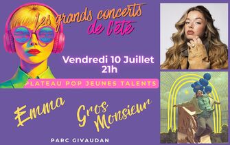 Les grands concerts de l'été - Emma - Gros Monsieur - Festival Eclat(s) d'été_Gap