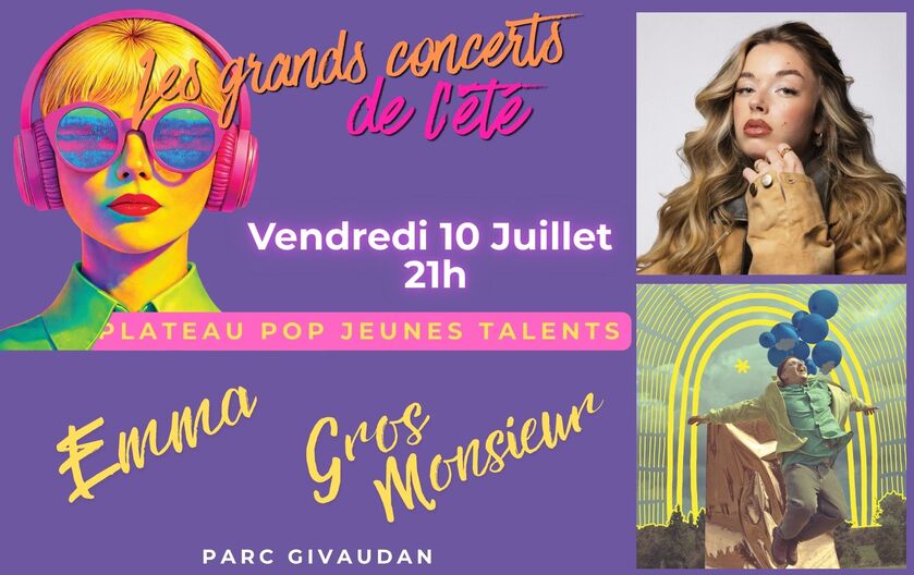 Les grands concerts de l'été - Emma - Gros Monsieur - Festival Eclat(s) d'été_Gap