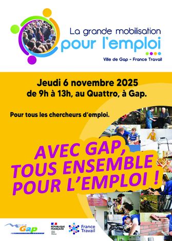 Grande mobilisation pour l'emploi_Gap - © Ville de Gap Grande mobilisation pour l'emploi_Gap - © Ville de Gap