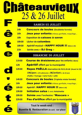 Fête d'été de Châteauvieux - © l'A. Festiv Fête d'été de Châteauvieux - © l'A. Festiv