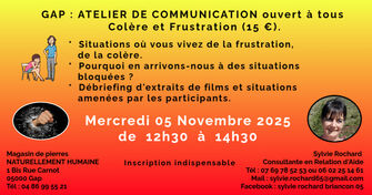 Atelier comm Colère Frustration - © ©Copyright 2025 Sylvie Rochard Atelier comm Colère Frustration - © ©Copyright 2025 Sylvie Rochard