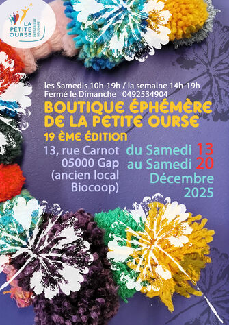 Boutique éphémère - © La Petite Ourse Boutique éphémère - © La Petite Ourse