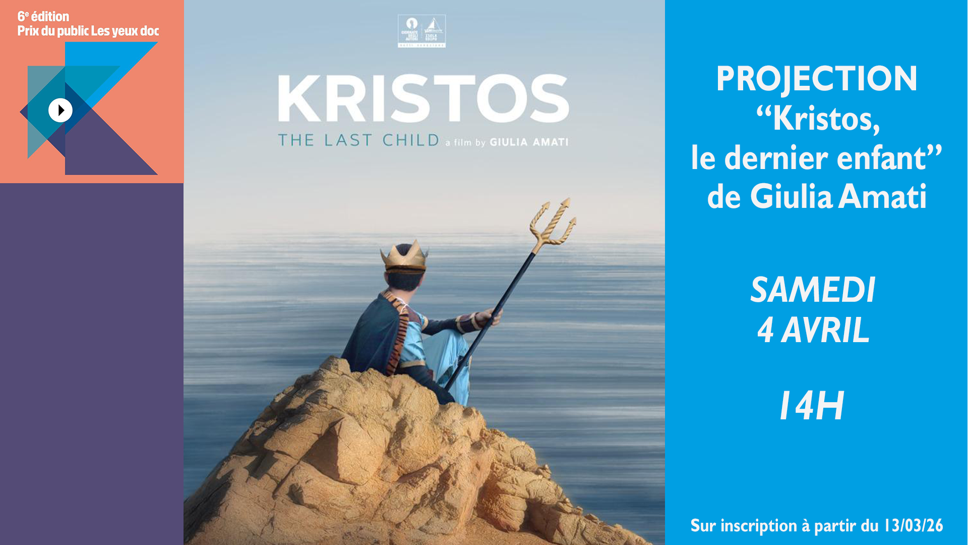 Projection Prix Public Les yeux doc : 'Kristos, le dernier enfant' de Giulia Amati_Gap - © 'Kristos, le dernier enfant' Projection Prix Public Les yeux doc : 'Kristos, le dernier enfant' de Giulia Amati_Gap - © 'Kristos, le dernier enfant'